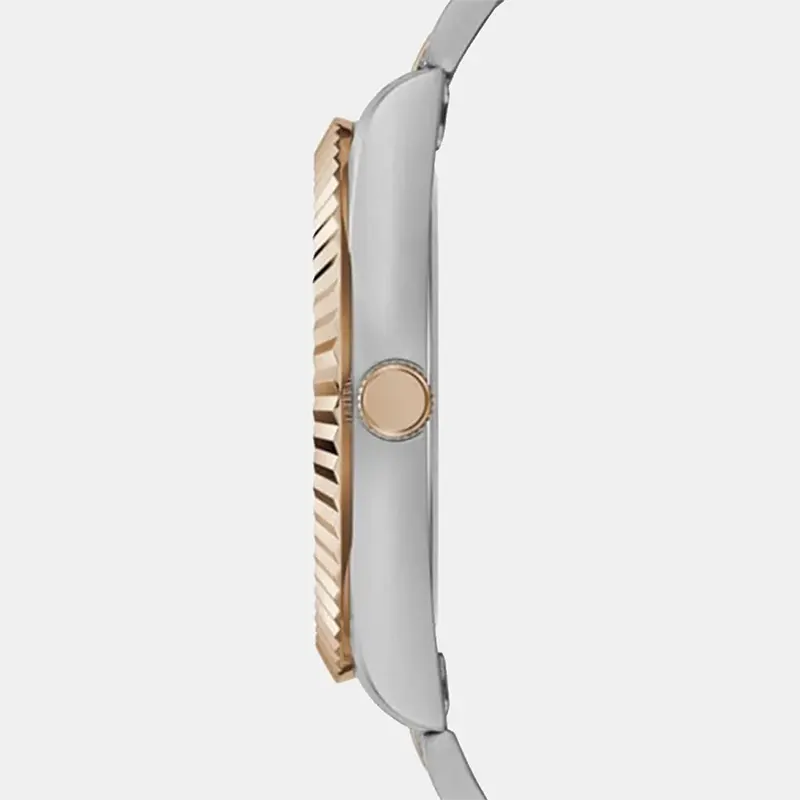 Guess Connoisseur Day-Date Blue Dial Two-tone Men's Watch- GW0265G12